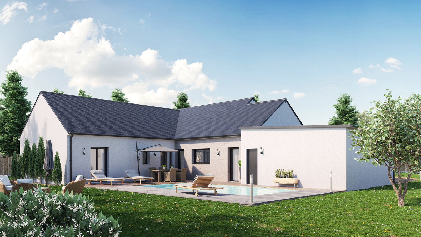 Maison neuve à Beaufort-en-Anjou avec 4 chambres sur terrain de 1303m2 / image 3