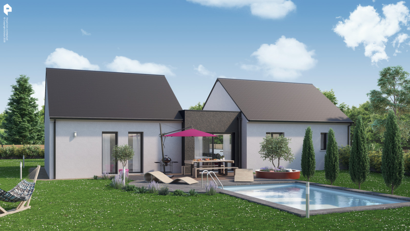Maison neuve à Écouflant avec 4 chambres sur terrain de 449m2 / image 3