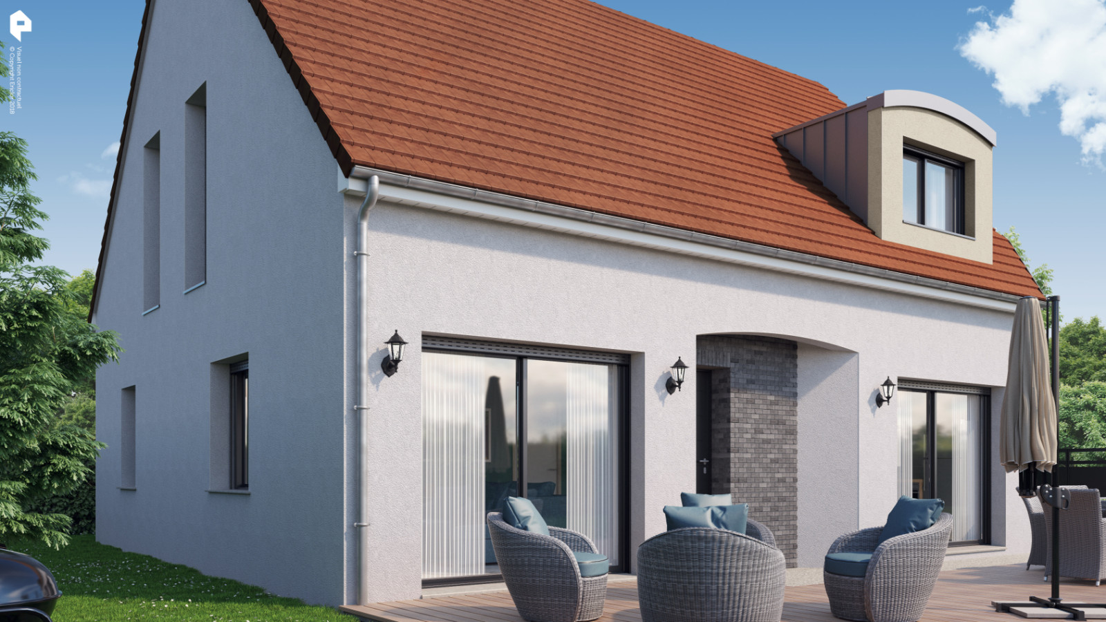 Maison neuve à Bû avec 3 chambres sur terrain de 513m2 / image 5