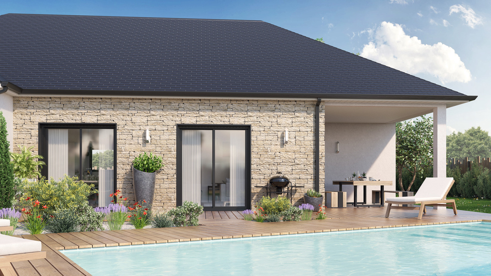 Maison neuve à Beaumont-Louestault avec 3 chambres sur terrain de 1095m2 / image 5