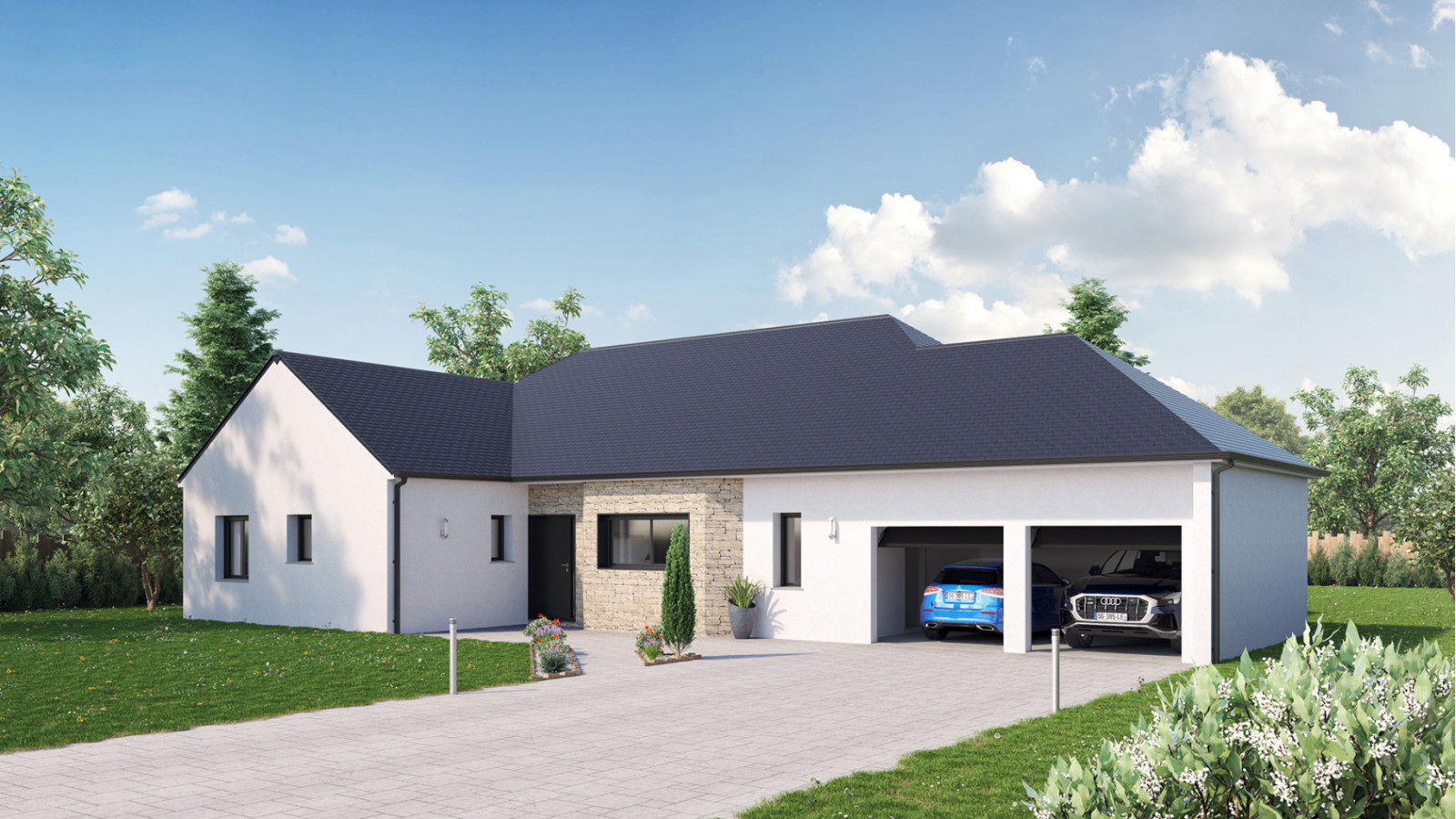 Maison neuve à Beaumont-Louestault avec 3 chambres sur terrain de 1095m2 / image 2