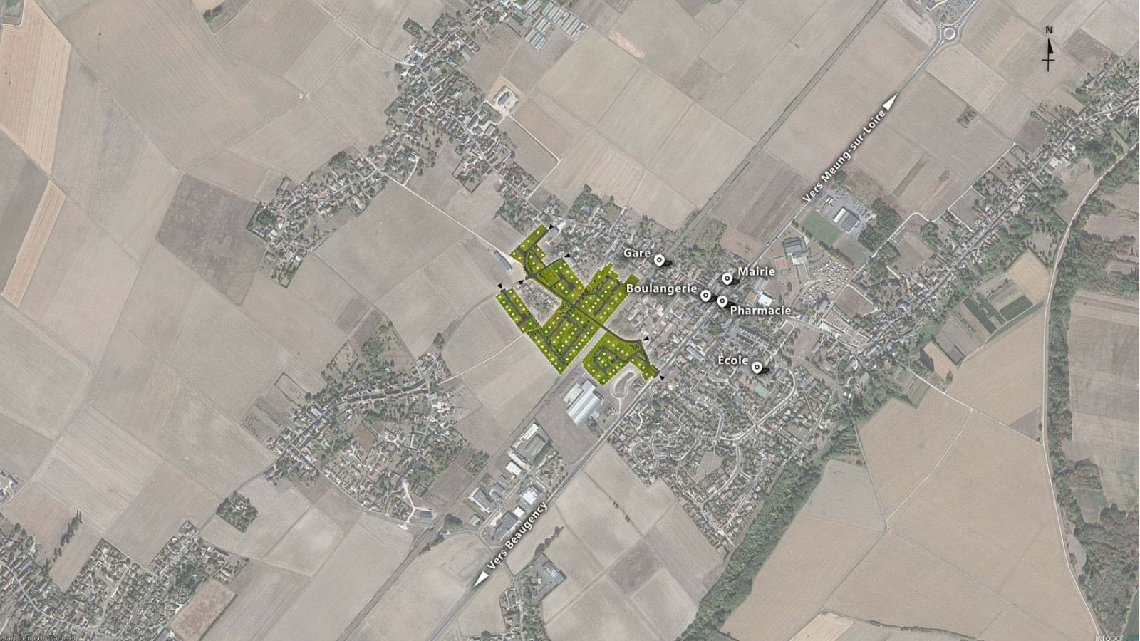 Terrain constructible de 721m2 à Baule