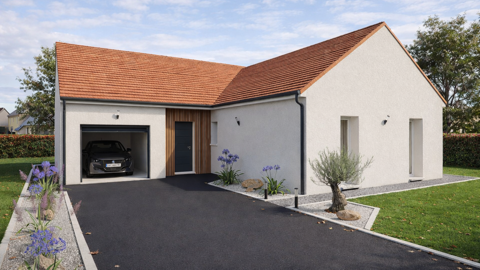 Maison neuve à Villiers-Saint-Frédéric avec 3 chambres sur terrain de 822m2 / image 2