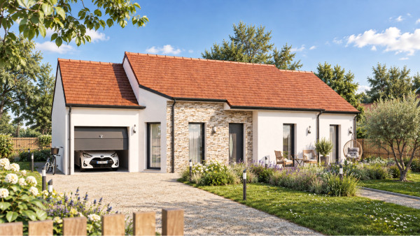 Maison neuve à Darvault avec 3 chambres sur terrain de 3186m2 - image 1