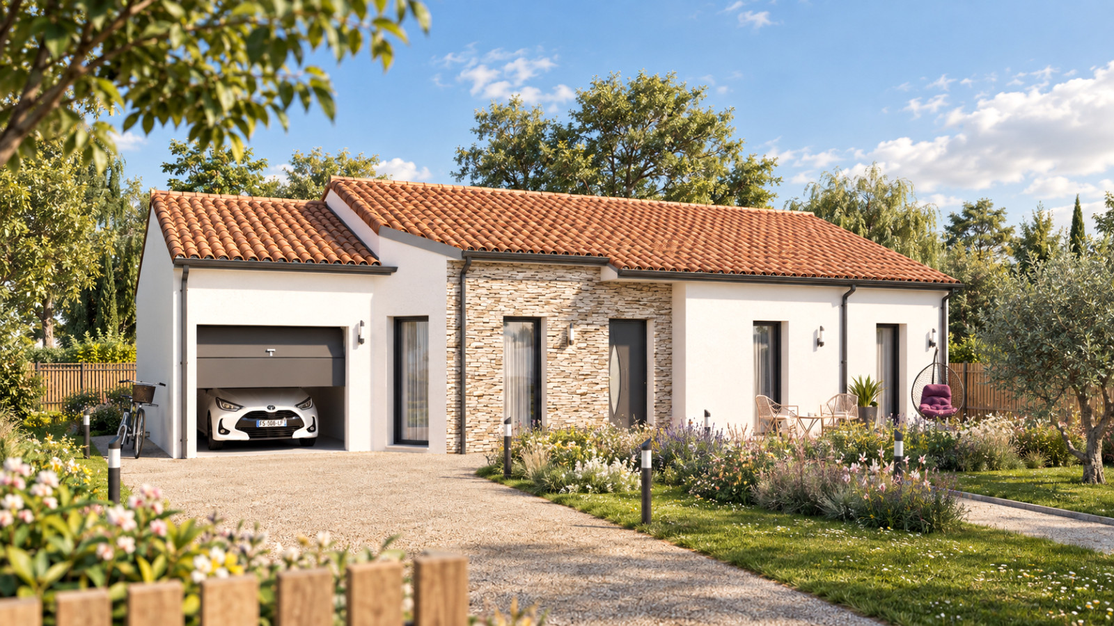 Maison neuve à Lencloître avec 3 chambres sur terrain de 1020m2 / image 2